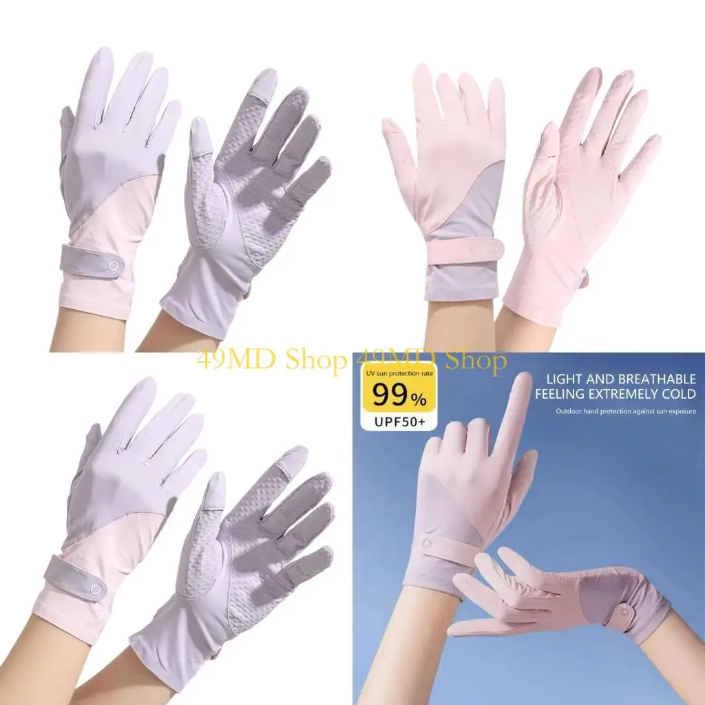 

49MD Summer Outdoor Gloves Sun Guard Cooling Comfort Elastic Nylon Blend Perfect for Biking Driving Sports