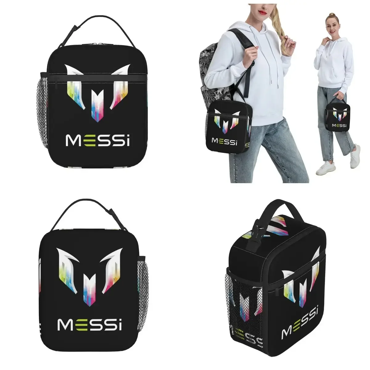 Messis 10 Football Soccer Merch Insulated Lunch Bag For Work CF Barcelona Food Storage Bag Portable Thermal Cooler Lunch Boxes