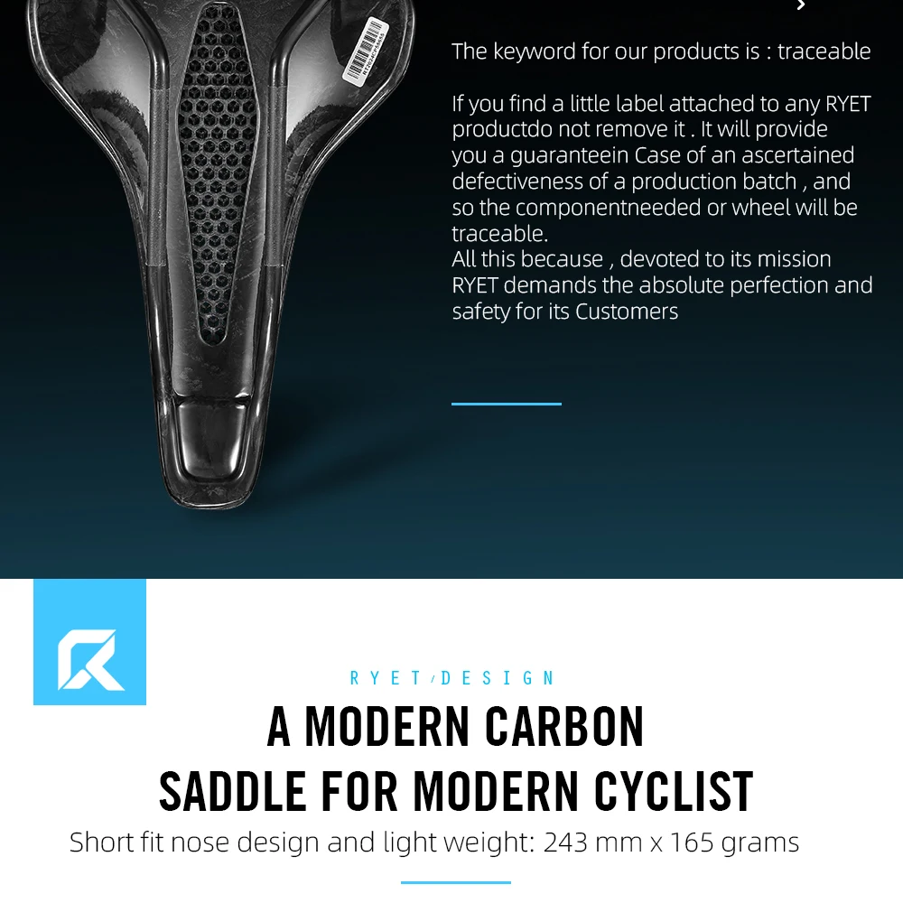2026 RYET Fahrradsattel 3D-Gedruckter Radsitz-Polster 7x9mm Carbon Rennrad Mountainbike Gravel MTB Sattel Fahrradteile – Detail 7
