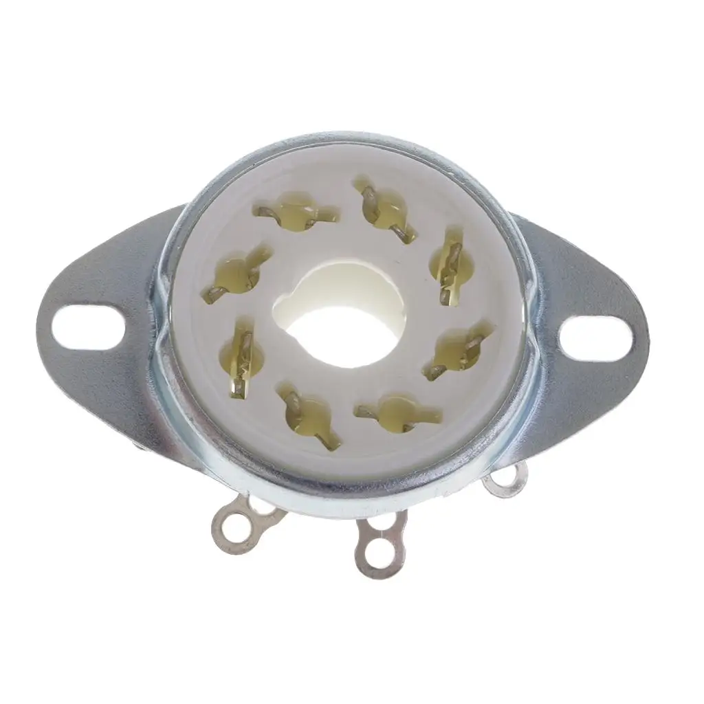 GZC8-Y-6 Ceramic PCB Mounting Tube Socket for KT88/6550/EL34 6SN7 6N8P