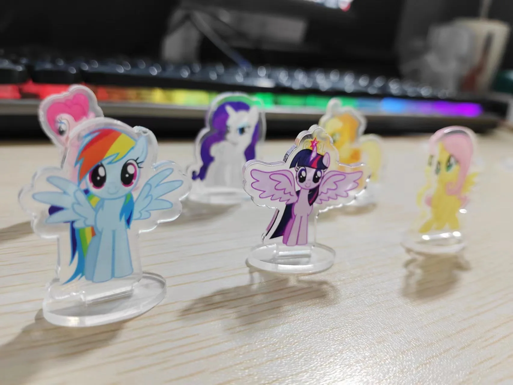 Creative Ponys Anime Figure Cartoon Acrylic Animation Peripheral Mini Stand Kawaii Children Toy Desktop Decoration Festival Gift