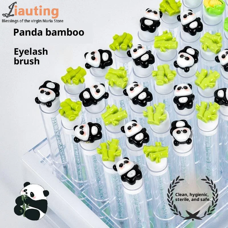 1/10 قطعة فرشاة لاش رمش فرش لملحقات رمش Spoolies تنظيف عصي الماسكارا أنبوب الباندا الخيزران أنبوب ماسكارا