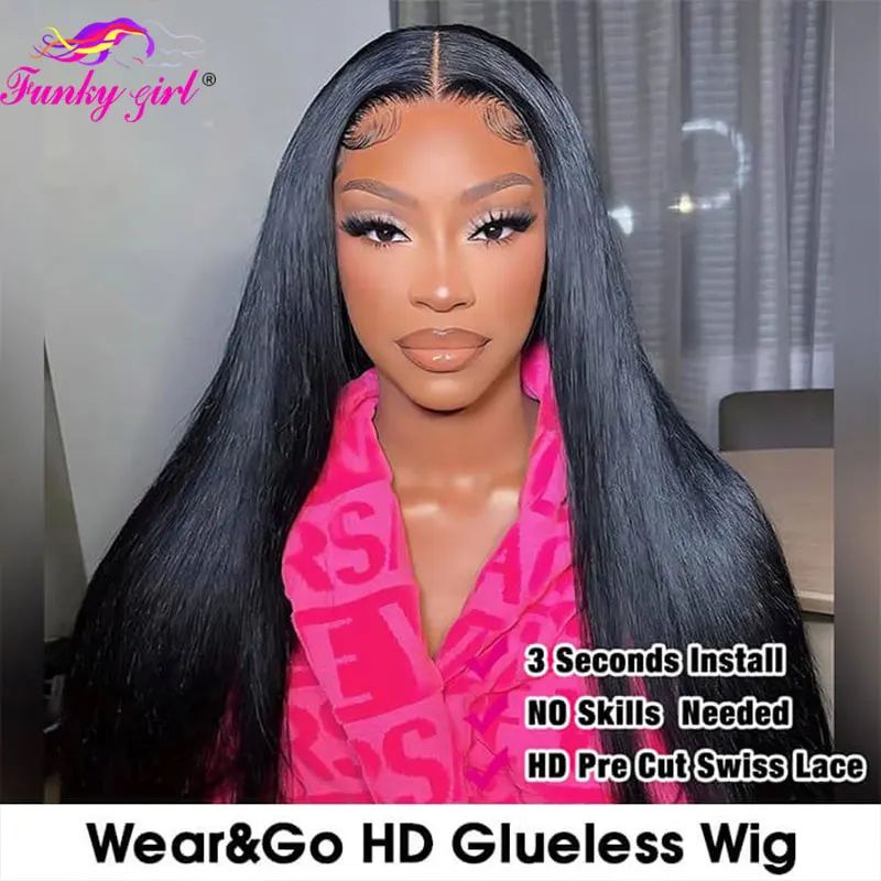 

Glueless Wig Straight Human Hair Wigs For Women Brazilian Lace Front Human Hair Wig Ready To Wear Preplucked Lace Closure Wigs