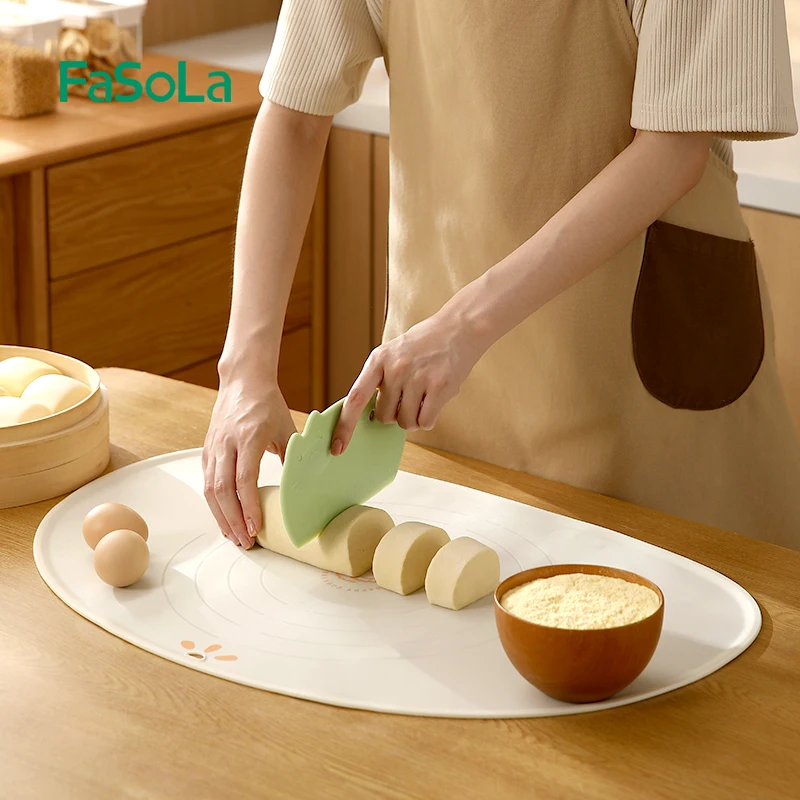 FaSoLa Silicone Baking Mat for Pastry Rolling Dough BPA Free Non Stick Sheet Mat Counter Non-slip Dough Rolling Mat