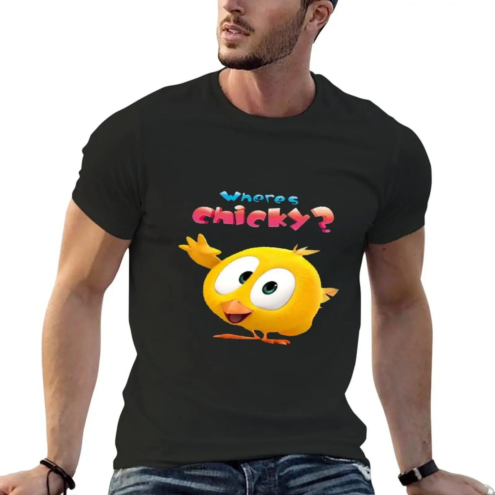 

where's chicky T-Shirt kawaii clothes anime figures mens tall t shirts