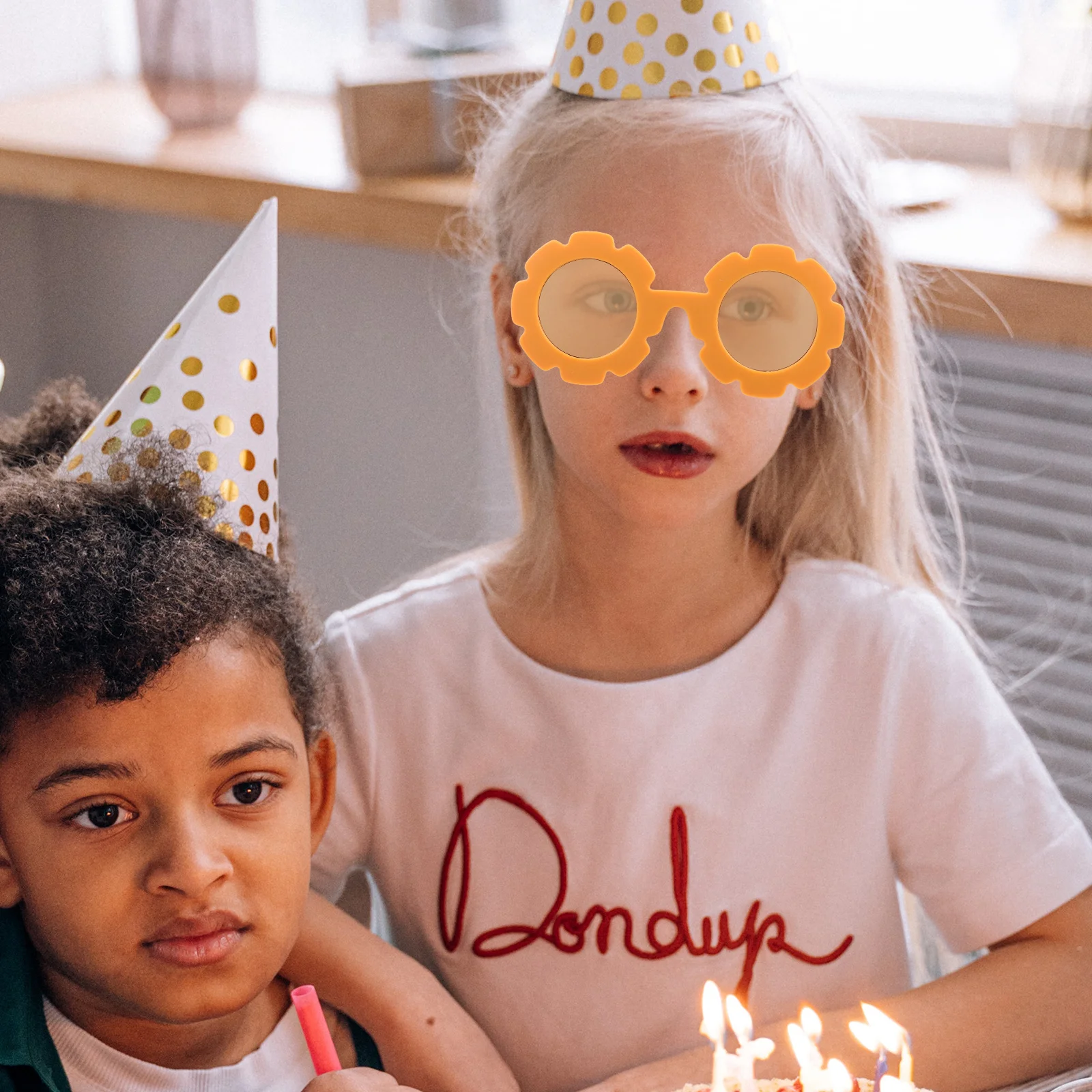 

3Pairs Kids Sunglasses Sunflower Design for Toddler Baby Girls Party Festival Wear Funny Decorative Shades Lightweight