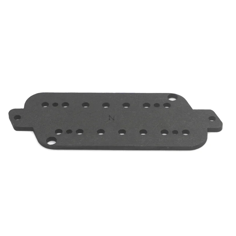 2Pcs Fan Fret Pickup Fiber Baseplate for 7-String Pickup N-9.62/B-10.4 Incline 24 Degree Black