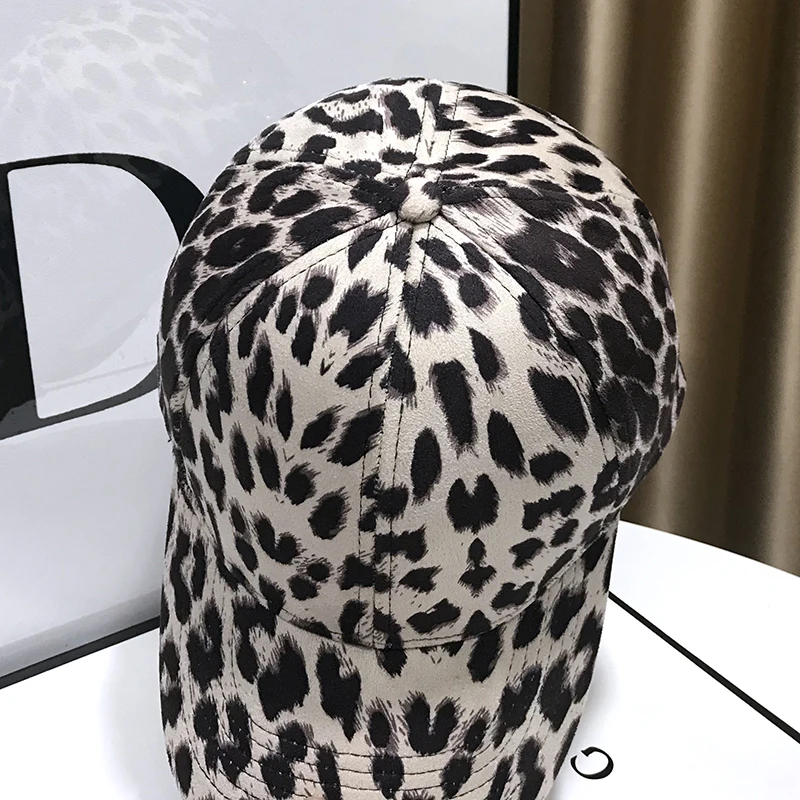 Hat Women 2022 Net Red Duck Cap Spring and Autumn New Street Fashion Leopard Print All Match Skinny Brand Baseball Cap