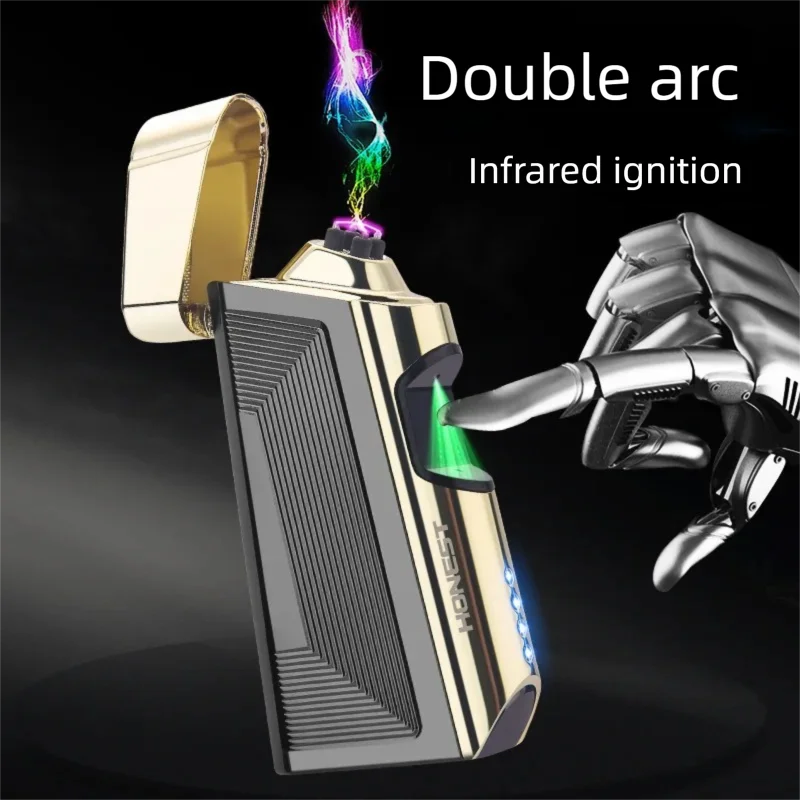 

Double arc, charging, windproof, USB， Personality, creativity, cigarette lighter, new gift, smoking accessories, lighter
