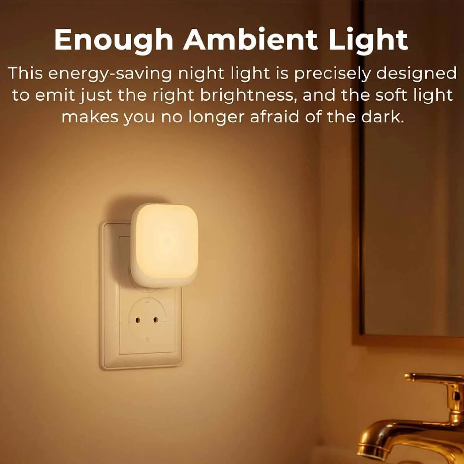 Night Light Socket with Twilight Sensor, Pack of 2 Children's Night Light with 3 Brightness Dimmable for Bedroom, Hallway, Kitch