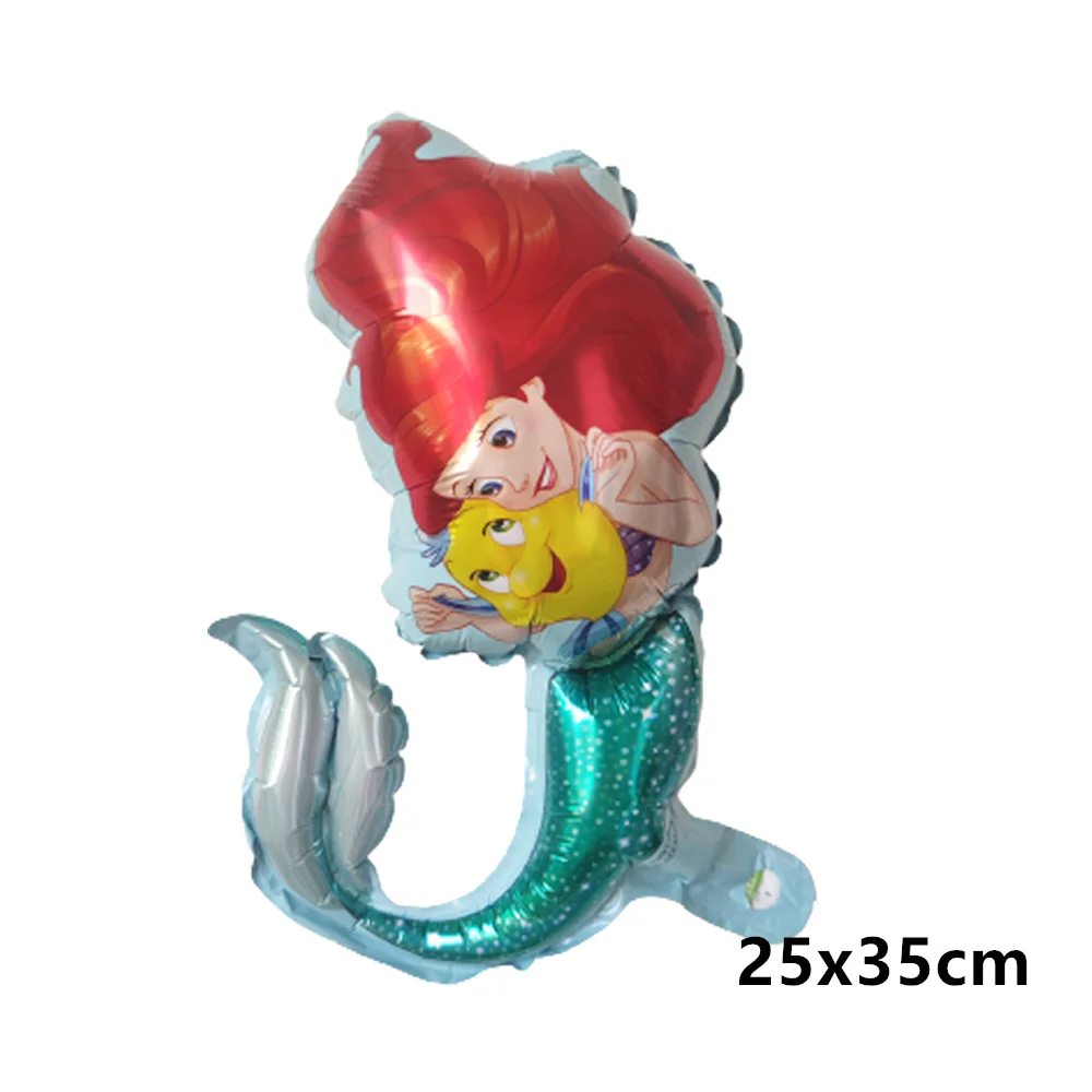 10pcs Mini Disney Elsa Sophia Mermaid Anna Sleeping Beauty Princess Foil Balloons Birthday Party Decoration Kids Toys Air Globos