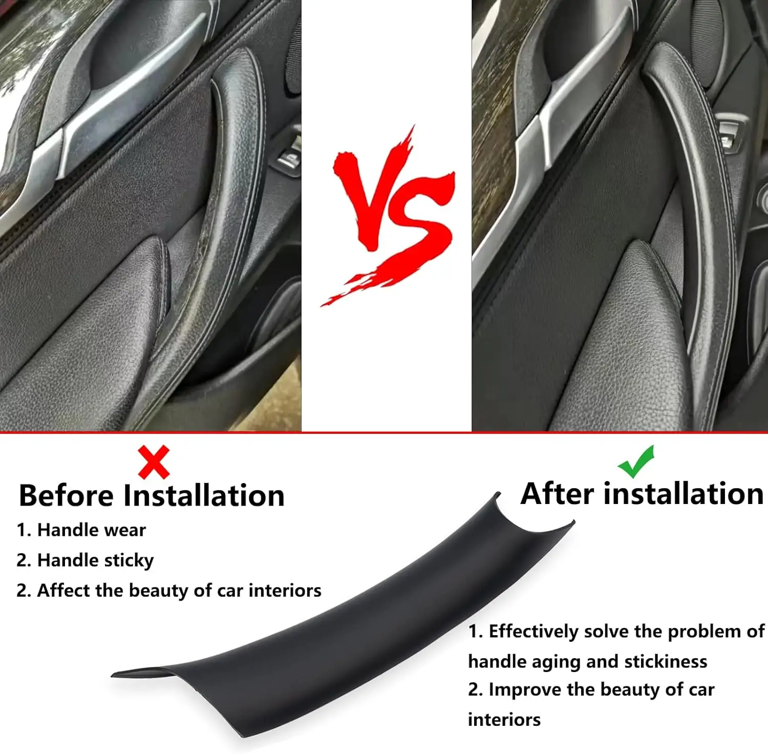Door Pull Handle Covers For BMW X5 Series F15/F85 2014-2018 For BMW X6 Series F16/F86 2015-2018(3PCS)