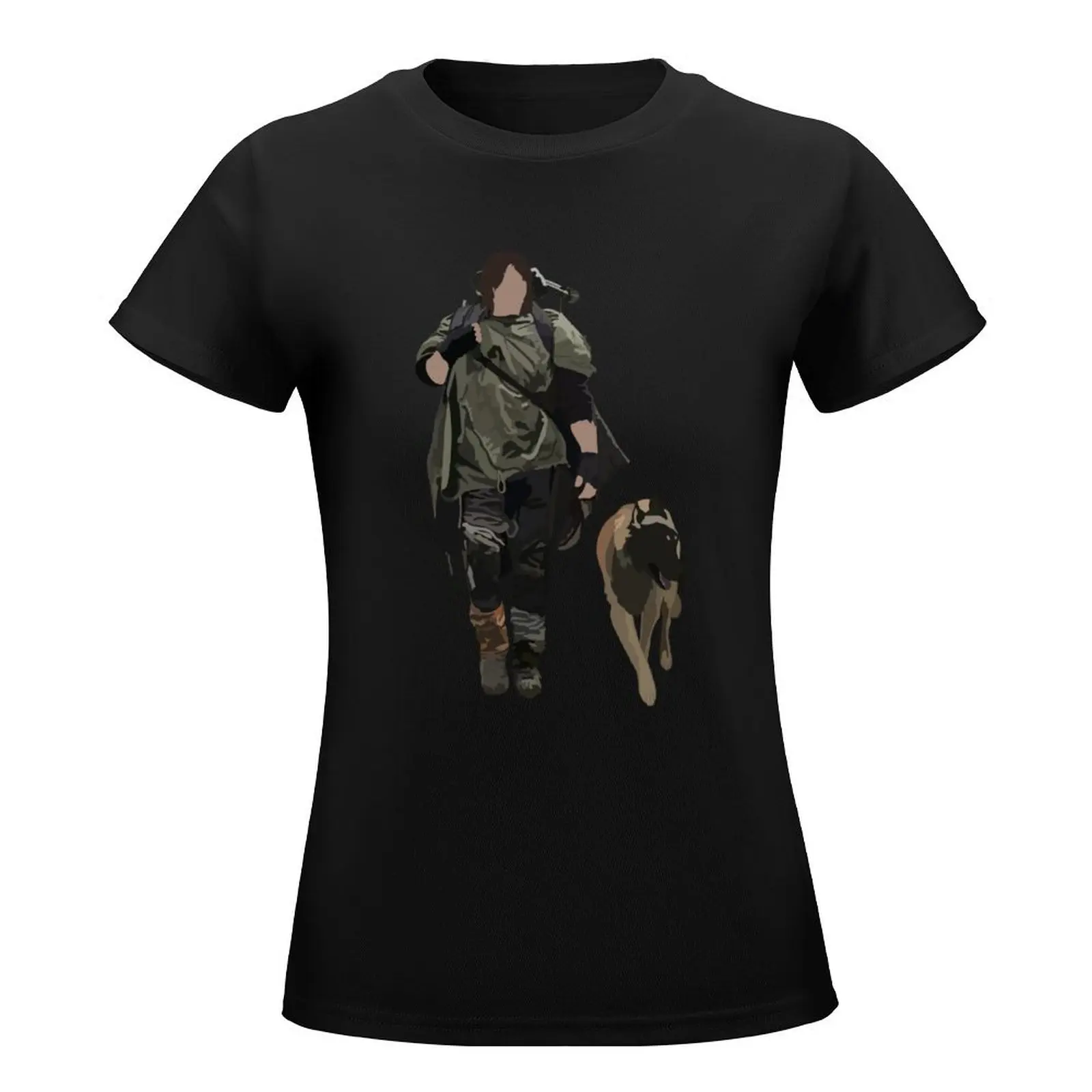 Daryl Dixon and Dog T-Shirt Aesthetic clothing female summer tops Women t-shirts