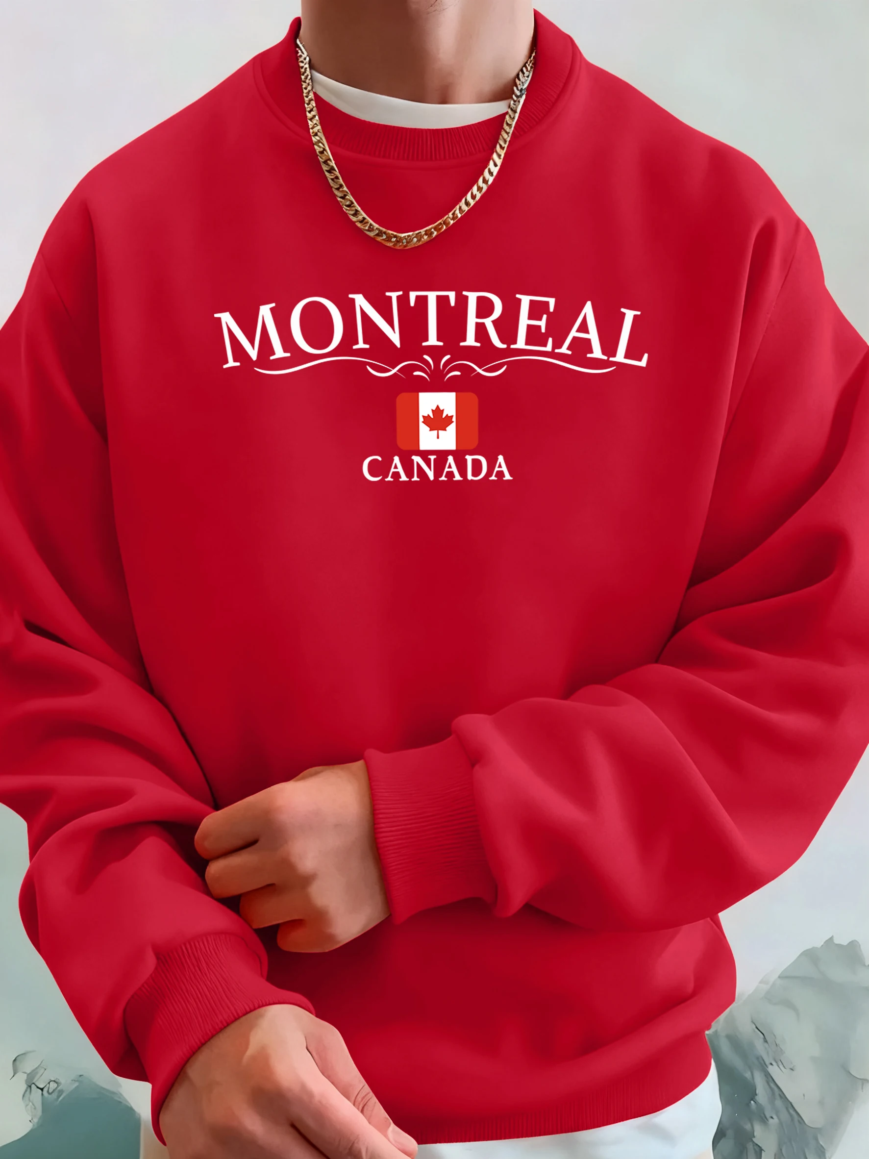 مونتريال كندا إلكتروني طباعة رجل هودي لينة عارضة الشارع الشهير الشارع الملابس الدافئة الرياضة الصوف هوديس فضفاض العصرية البلوز #3