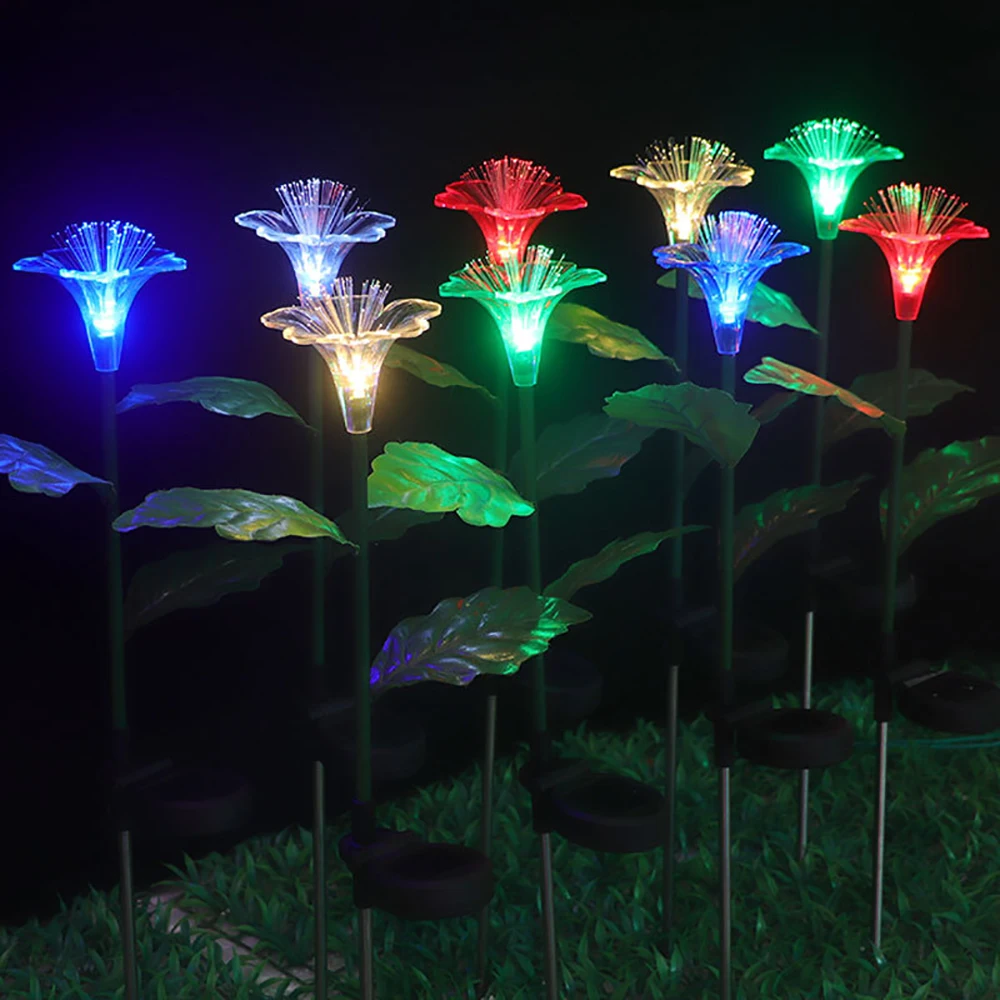 

Acrylic Lily Solar Light Outdoors Waterproof Decoration Outdoor Garden Solar Flower Lawn Lamps for Patio Yard Holiday Decoration