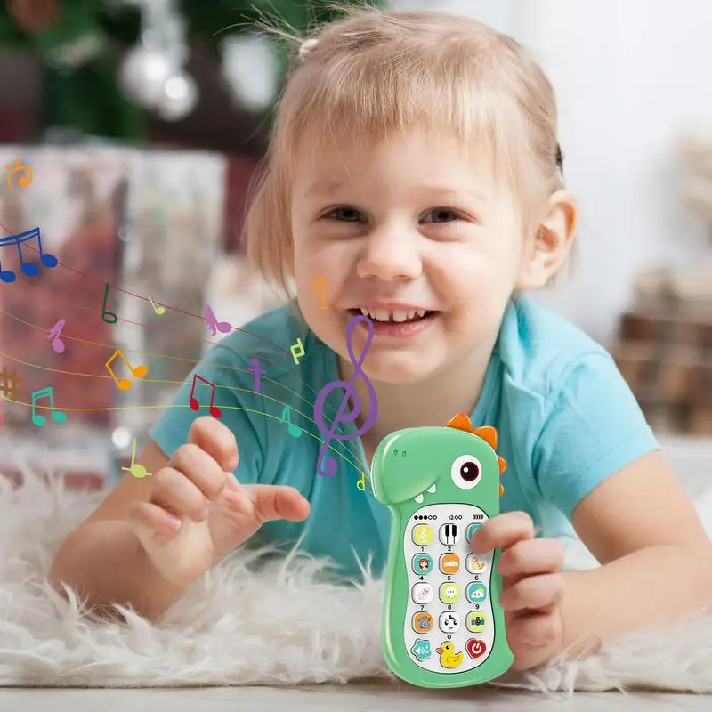 Toy Cell Phones Microphone Toy Interactive Musical Toy Simulated Early Education Mobile Phone Teether Music Voice Toy Machine