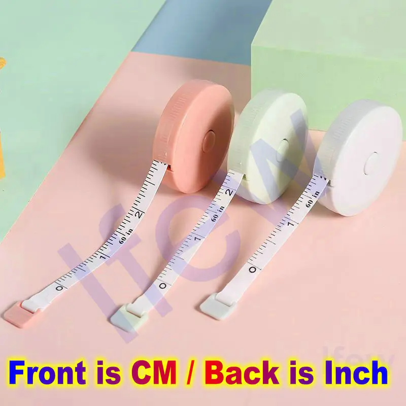 شريط قياس ناعم قابل للسحب، مسطرة قياس على الوجهين، مسطرة مرنة للجسم المحمولة للقياس الطبي لإنقاص الوزن
