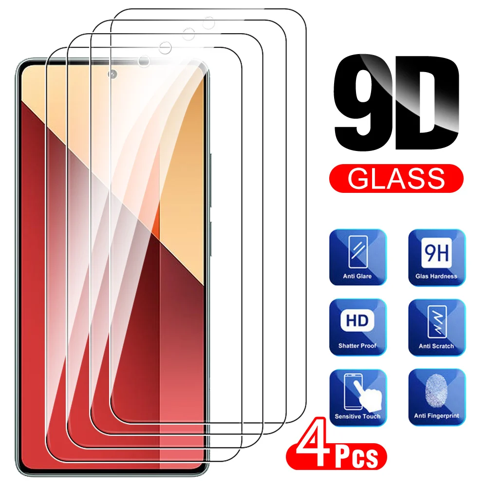 Película protectora para Xiaomi Redmi Note 13 Pro, 4G, HD, vidrio templado para Xiaomi Redmi Note 13, 13pro, 5g, Note 13pro, 9H, 6,67 pulgadas, 2024, 4 Uds.