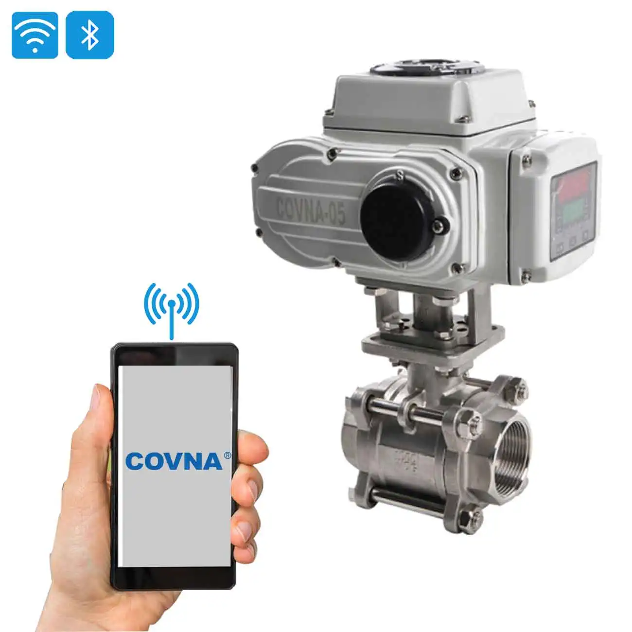 Motorised for Irrigation Intelligent Wireless Bluetooth Smart Motorized Operated 3-Piece Remote Control Ball Valve