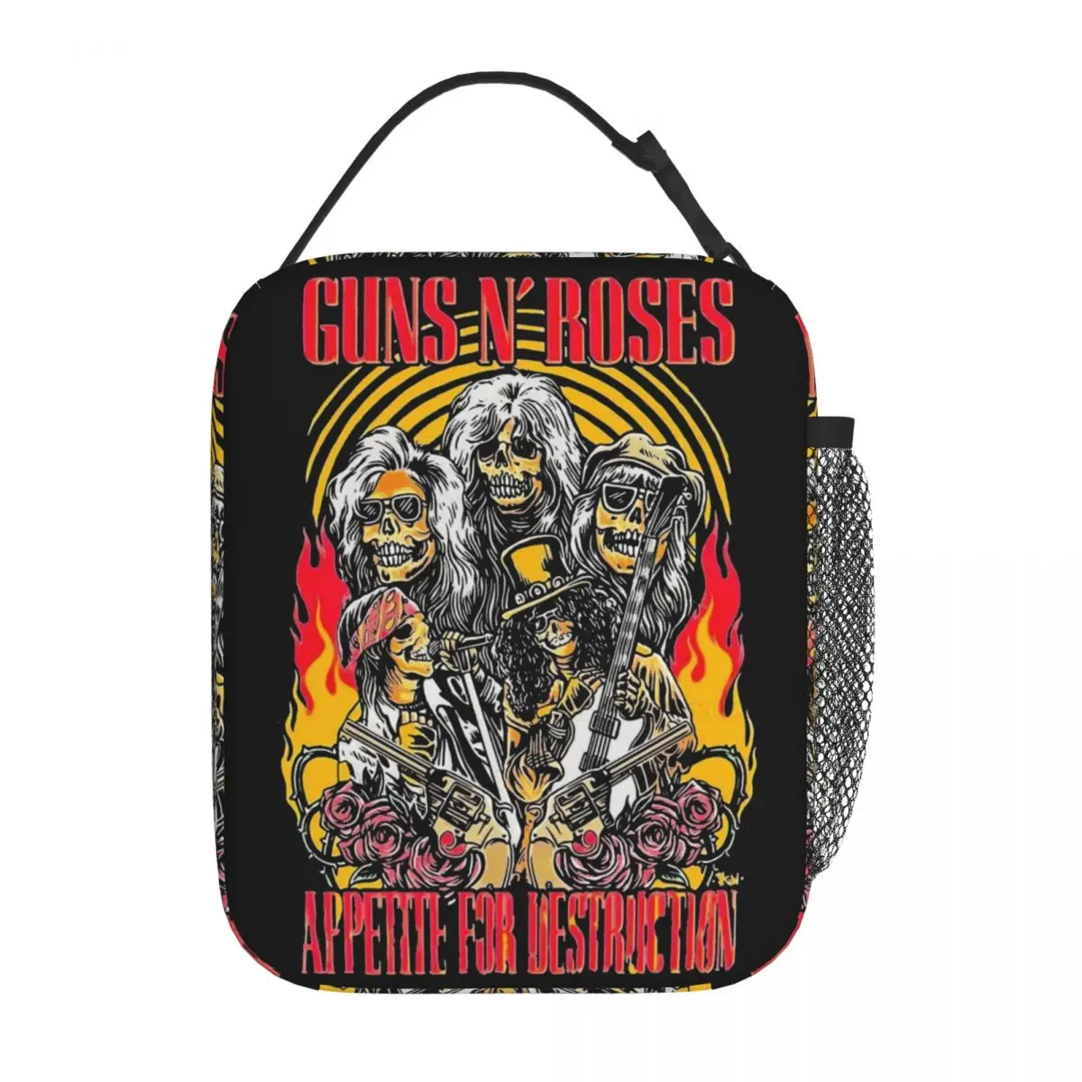 

Guns N Roses Insulated Lunch Bags Large Reusable Thermal Bag Tote Lunch Box Work Travel Girl Boy