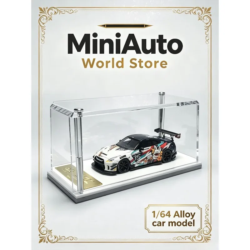 MYC 1:64 Daily GTR R35 Type 2.0 LB Widebody Fox Demon Mask Anime Painted Resin Model Car