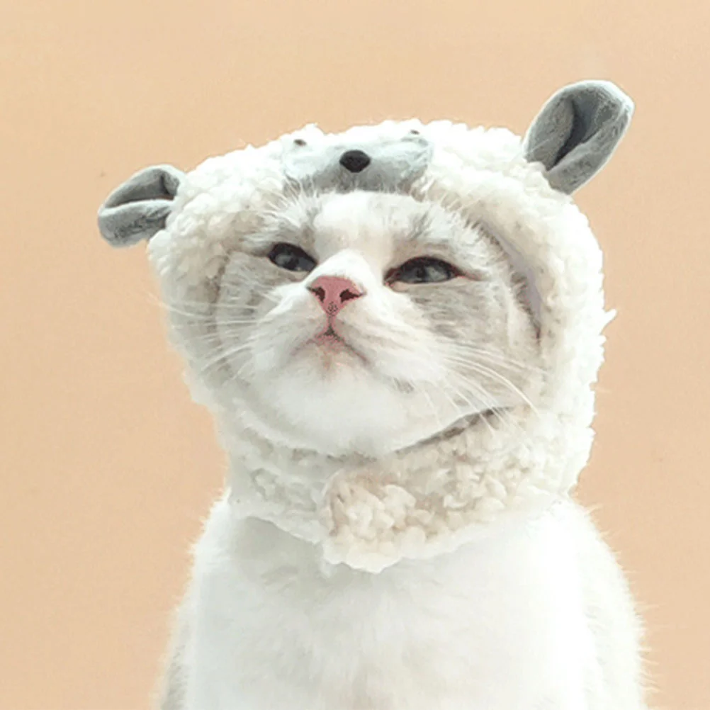 Pet Headgear Cartoon Dog Cap Winter Party Hat Cat Headdress Cosplay Cotton Puppy Cute Costume