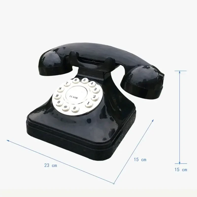 Vintage Landline Phone Retro Landline Corded Telephone Push Button Dialing Desk Telephone for Home Office Decoration -telefone