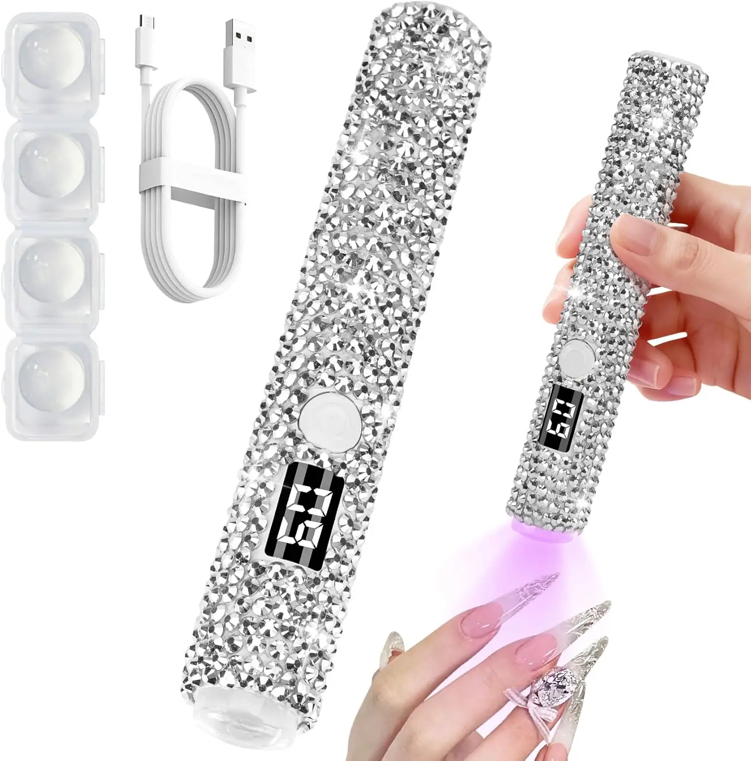 

Cordless UV Nail Lamp, Rechargeable Mini Gel Light with LCD Display for Fast Curing DIY Nails