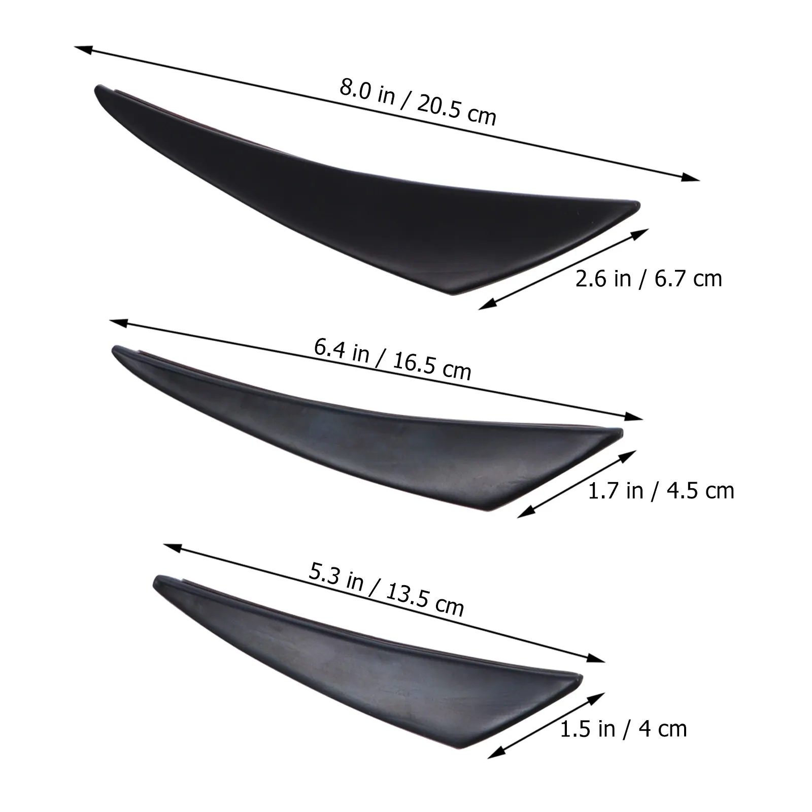 1Set Bumper Lip Splitter Fins Front Bumper Diffuser Auto Lip Spoiler Decorative Body Spoiler Strip Canard Car Accessories