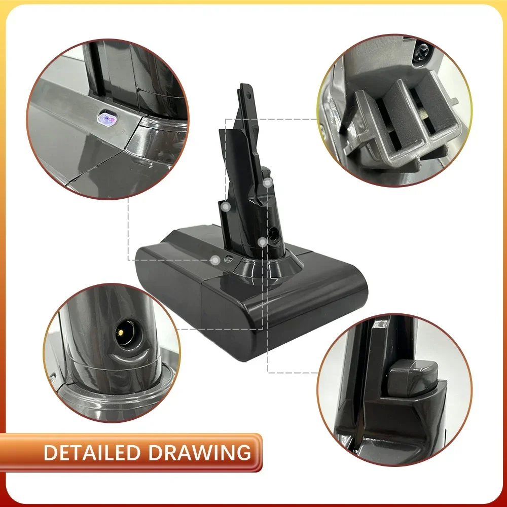 Replace Dyson V7 SV11 21.6V 9800mAh lithium FLUFFY 9800 Trigger  Animal  6800 Car+Boat Tools Rechargeable Battery
