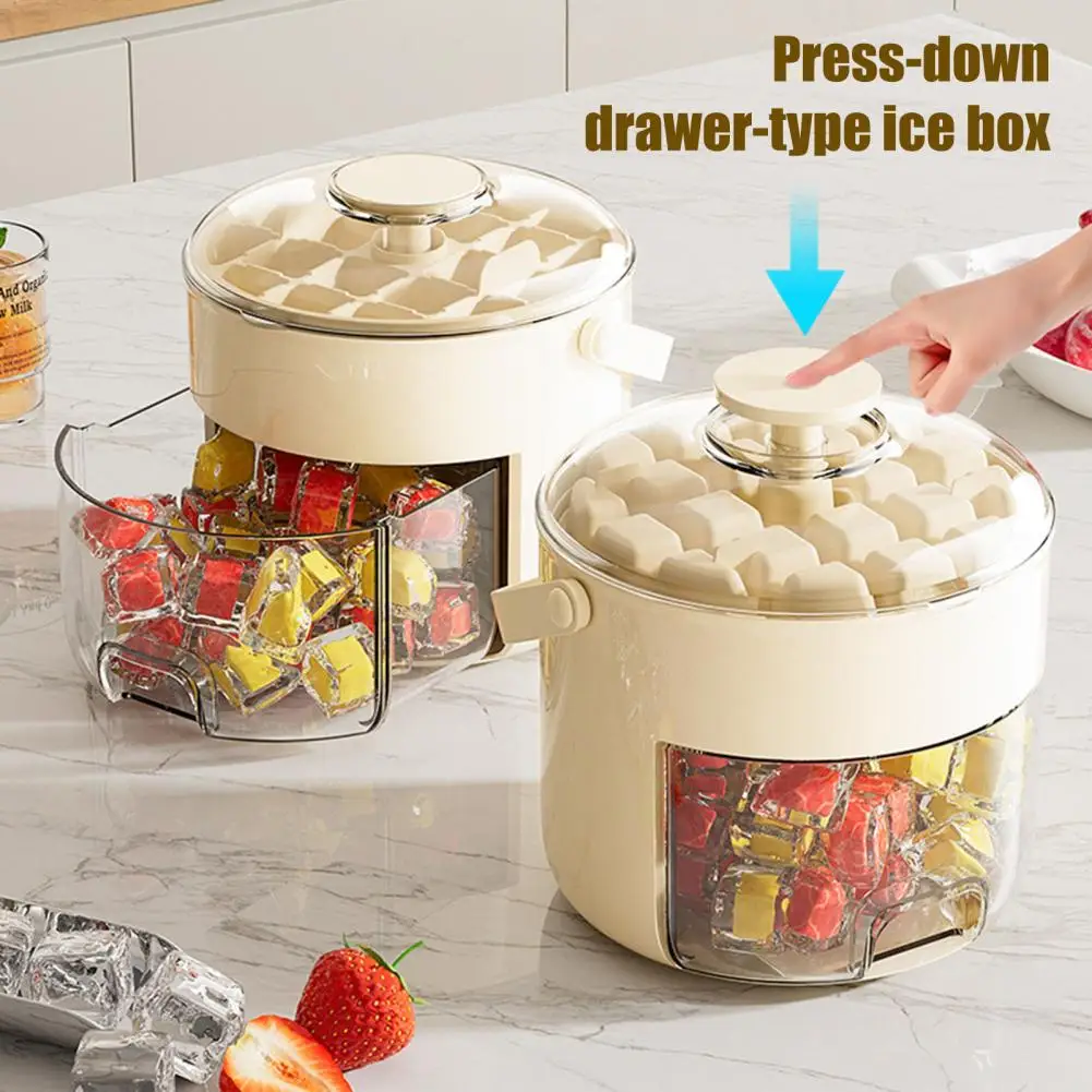 Ice Bucket with Lid Tongs Capacity Ice Bin Capacity Ice Bucket with Airtight Lid 2-in-1 Storage Bin Food-grade Cube for Home