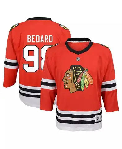ของนอก |   เด็กวัยหัดเดิน Boys and Girls Connor Bedard Red Chicago Blackhawks Home Replica Player Jersey