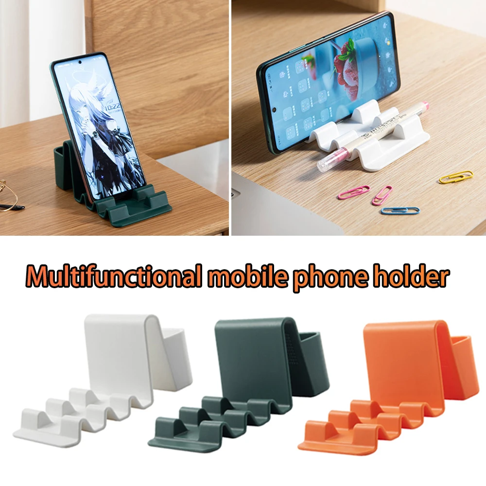 Universal Desktop Phone Holder Cradle Dock Phone Stand Cell Phone Adjustable High Desk Holder Stand Bracket Lazy Storage Steady