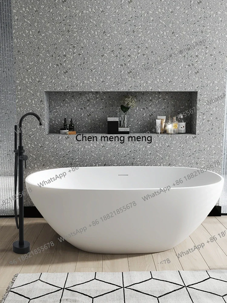 RR Artificial stone bathtub independent integrated high-end hotel  double couple oval bathtub