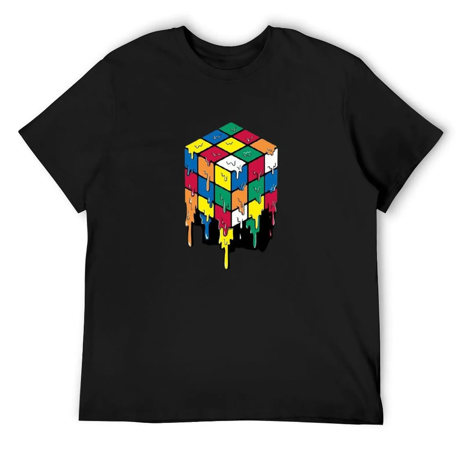 

Melting Rubix Cube T-Shirt plain Blouse anime t shirts men workout shirt