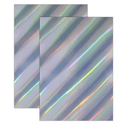 10sheets Holographic vinyl rhombic prism Holographic labels stickers printable vinyl sticker paper for inkjet printer