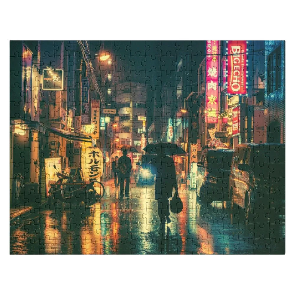 Rainy Shinjuku Nights Jigsaw Puzzle For Children Customizable Gift Personalized Gift Married Jigsaw Pieces Adults Puzzle