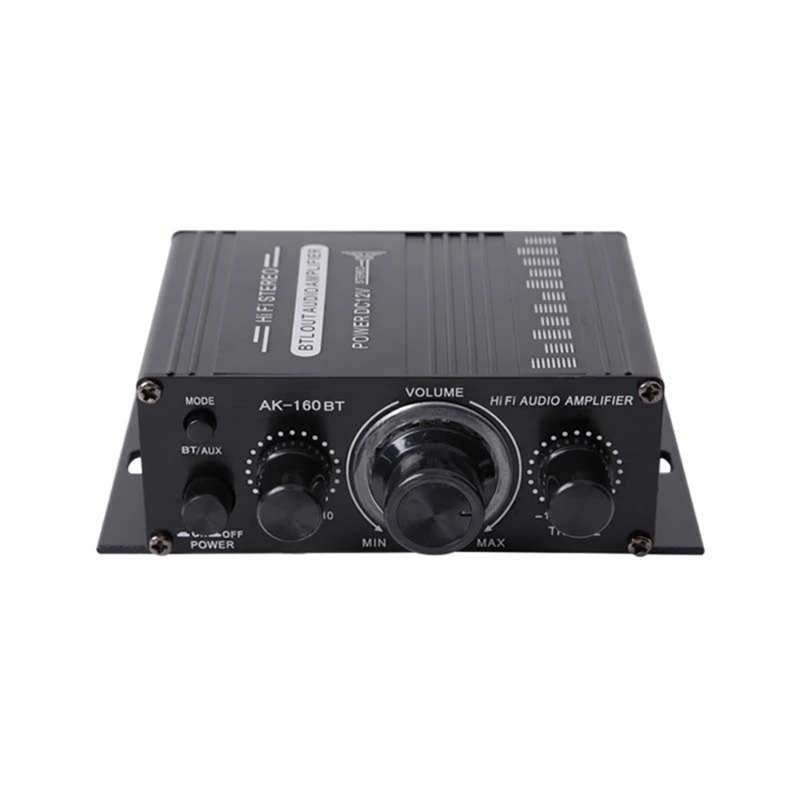 

AK-160BT 2 Channel Power Amplifier Audio Home Theater Amplifier Support Bluetooth-Compatible with USB/SD AUX Input