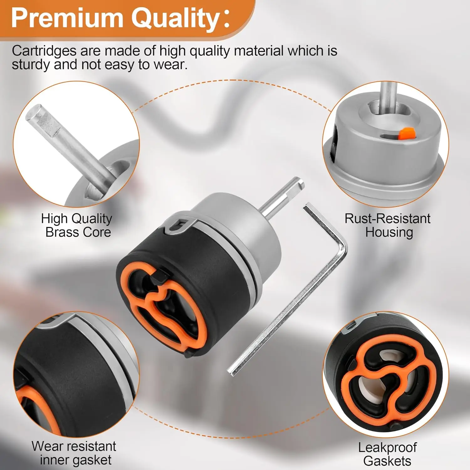 

Картридж с клапаном с одной ручкой RP50587, замена картриджа для смесителей для кухни и туалета Delta DST с одной ручкой