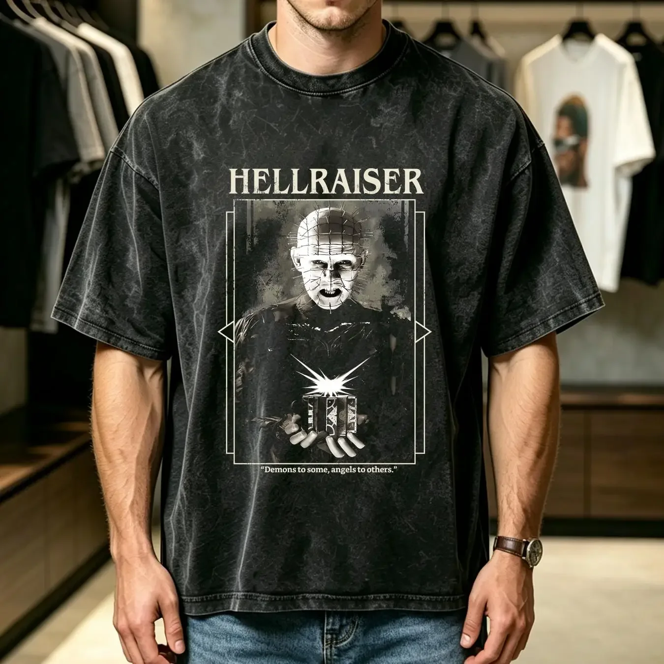 washed T Shirt Hellraiser Demons To Some vintage Washed graphic Slightly Versatile Stretched Soft Unisex Breathable Casual