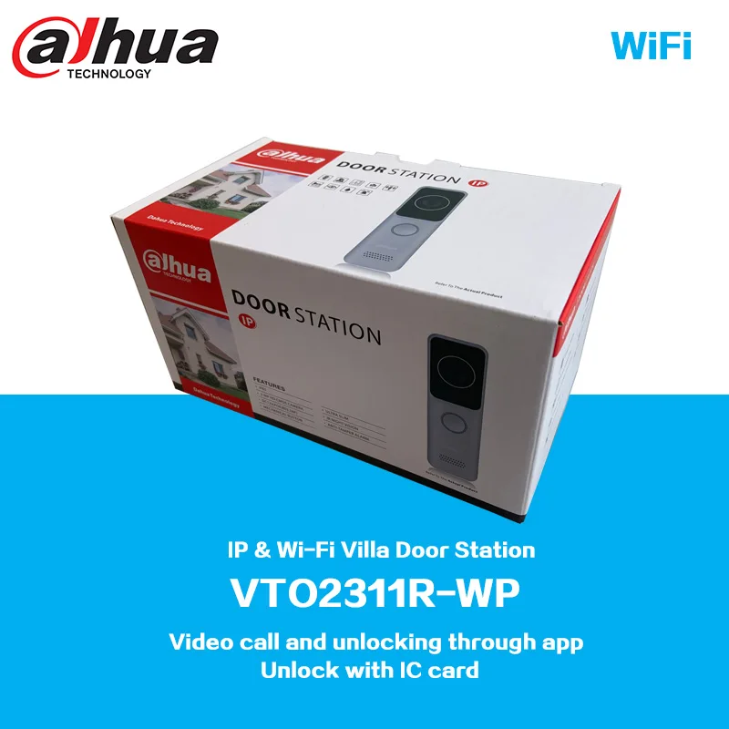 

Dahua IP & Wi-Fi Villa Door Station VTO2311R-WP, Support Unlock with IC card, Video Call and Unlocking Through App