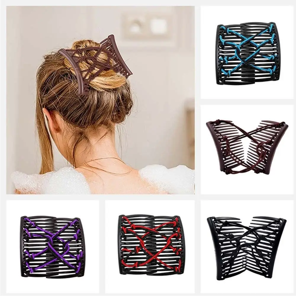Hairstyle Exquisite Barrette Hair Hoop Elastic Rope Pan Hair Clips Elastic Rope Hairdresser Hair Combs Lazy Comb