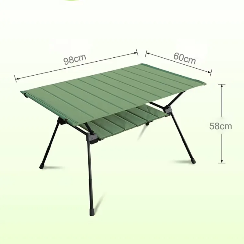 New Arrival 2-Layer 600D Oxford Fabric 6061 Aluminum Alloy Folding Table-Portable Outdoor Camping & Picnic Table with Carry Bag