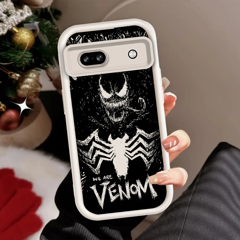 Venom Black Art For Google Pixel 9 8A 8 7 7A Pro XL 5G Eye Ladder Phone Case Soft TPU Shockproof Cover TPU Phone Case