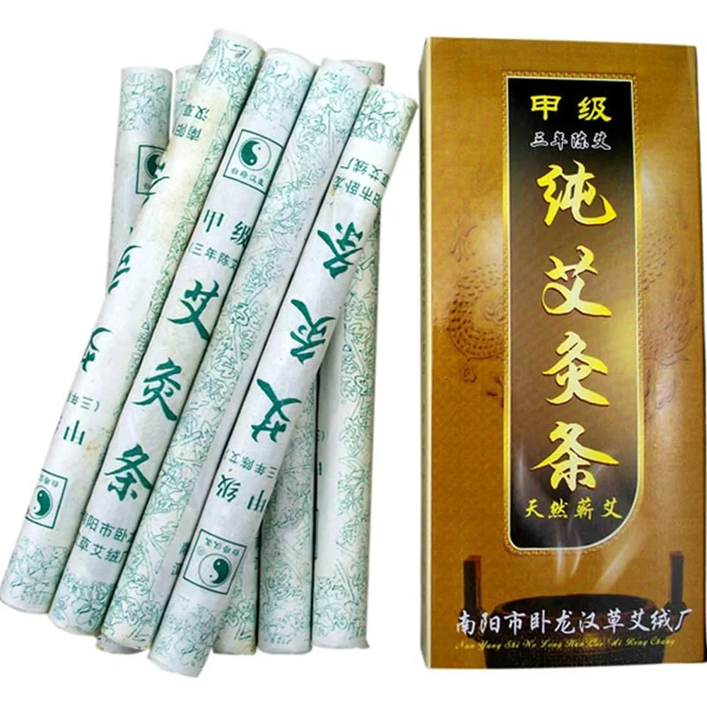 Moxa Rolls Pure Wormwood Traditional Moxa Therapy Chinese Hierbas Medicinale Moxibustion Stick Warm Meridian Massage Health Care