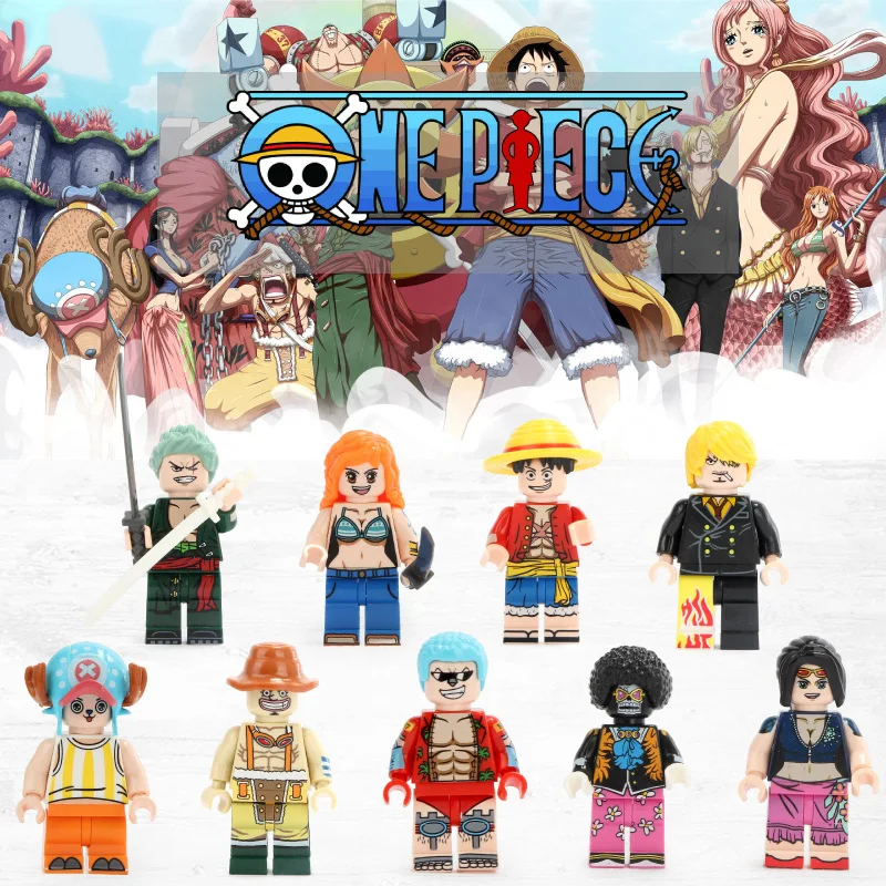 Anime One Piece Pirates Ship Thousand Sunny Boat Models Zoro/Luffy Boat Building Blocks Toys for Kids Birthday 2023