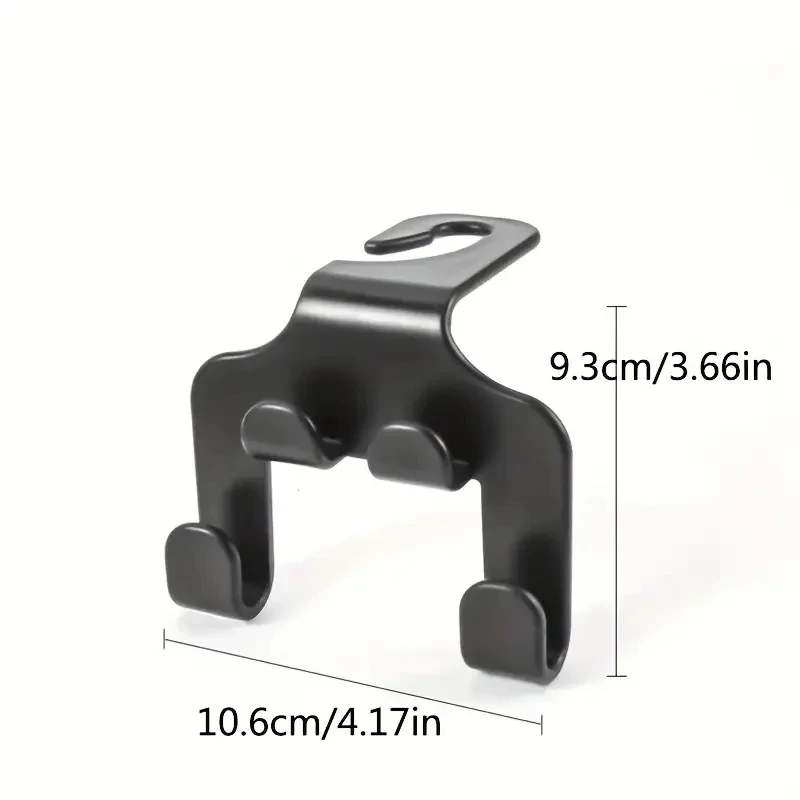 1/2 stuks autostoel hoofdsteun haak hanger zwart opbergorganisator multifunctioneel voor paraplu portemonnee jas geschikt voor universeel voertuig