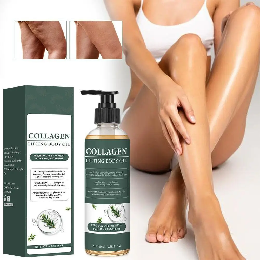 Collagen Body Oil Increased Moisturizing Body Tighten Skin Elasticity Smooth Non-greasy Rosemary After Shower Body Oil