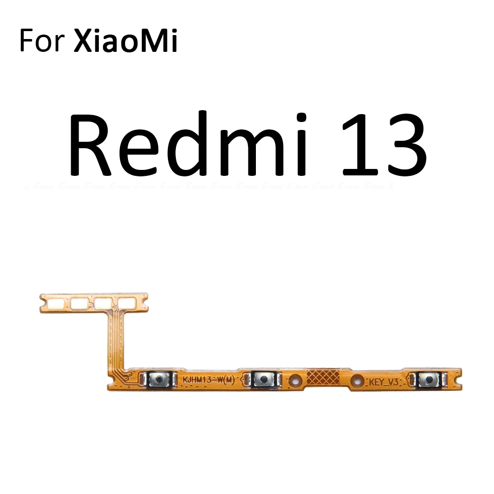 كتم التبديل مفتاح الطاقة على إيقاف حجم زر التحكم الكابلات المرنة ل Xiaomi Redmi 12 12C 13 13C 13R 14C 14R A3x A1 A2 A3 Plus Pro