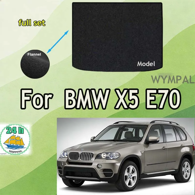 

TREADFIT Car Trunk Mat For BMW X5 E70 2006-2013 Cargo Liner Tray Trunk Pads Accessories black